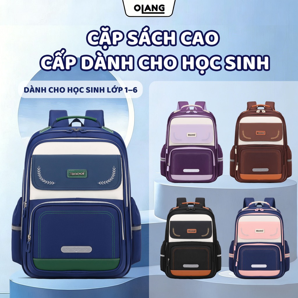 OLANG Balo Học Sinh Tiểu Học Chống Gù, Chống Nước, Form Cứng, Dung ...